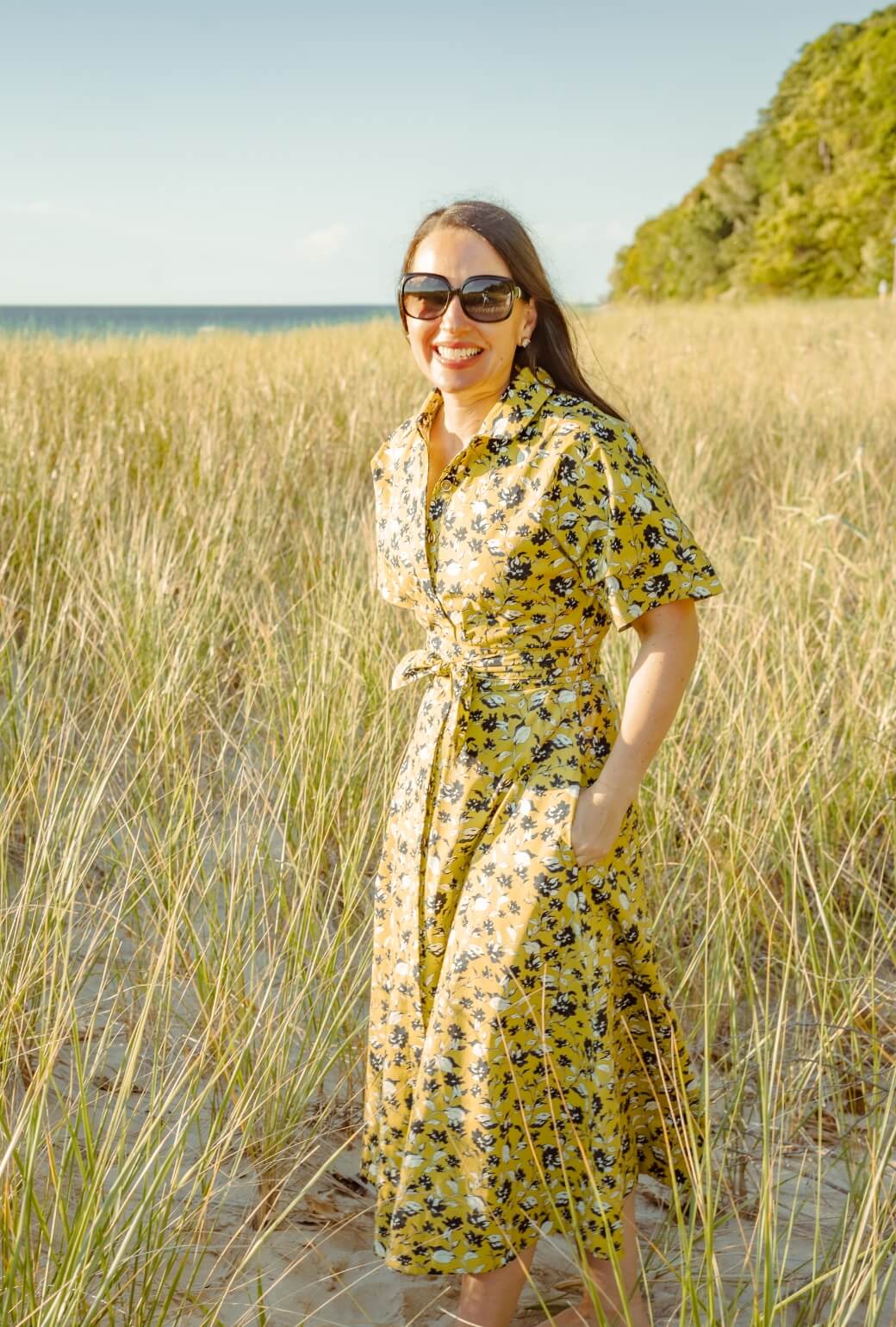 The Donna Day Gown - Chartreuse Floral - Image 5