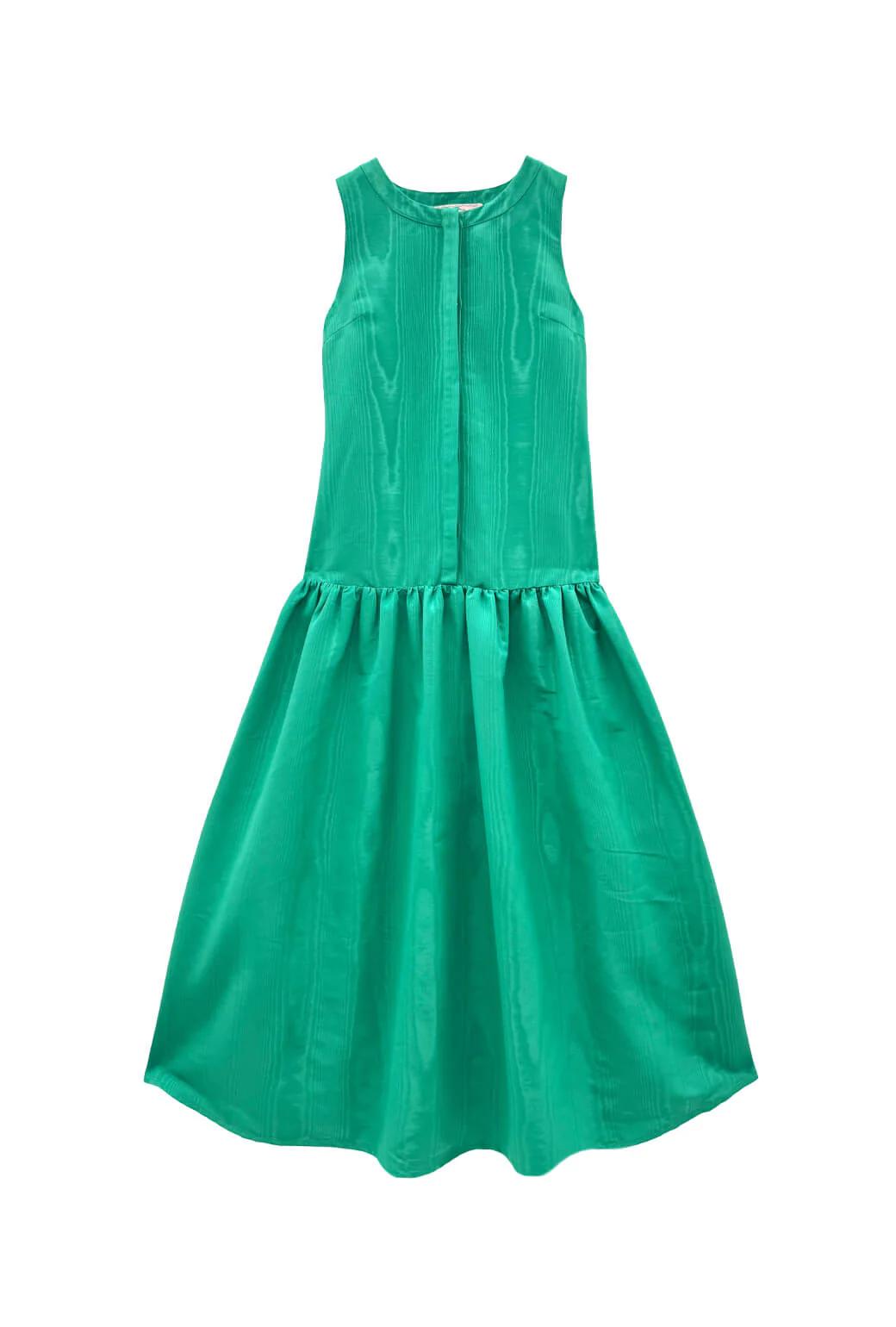 The Drop Waist Gown - Green Moiré - Image 17