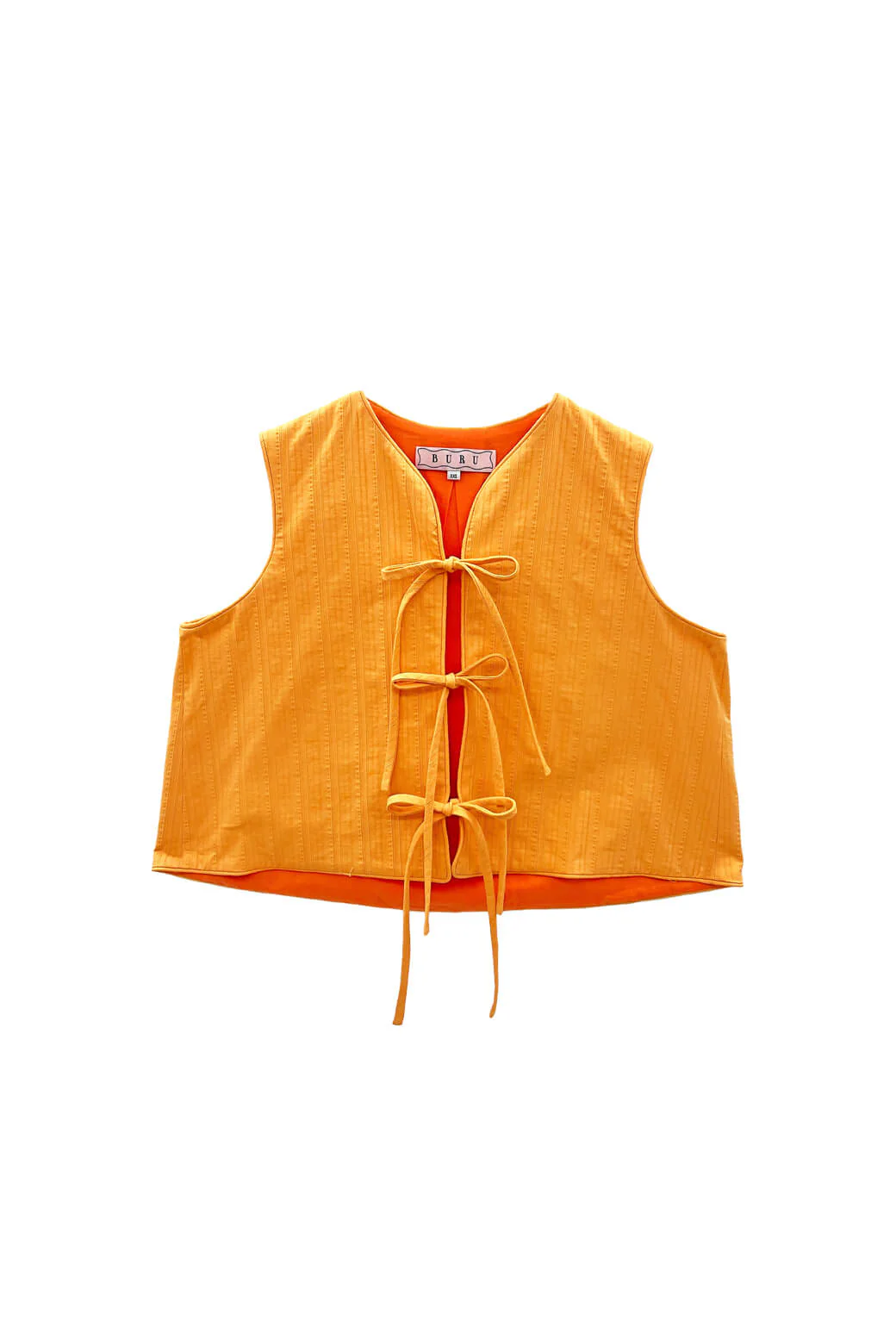 Buru x Megan Stokes The Fife Vest - Orange Faille - Image 3
