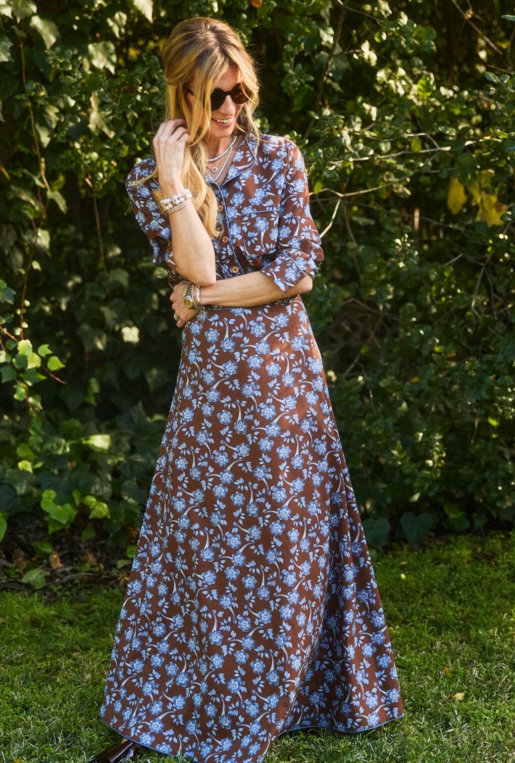 The Laura Skirt Maxi - Chocolate Floral - Image 4