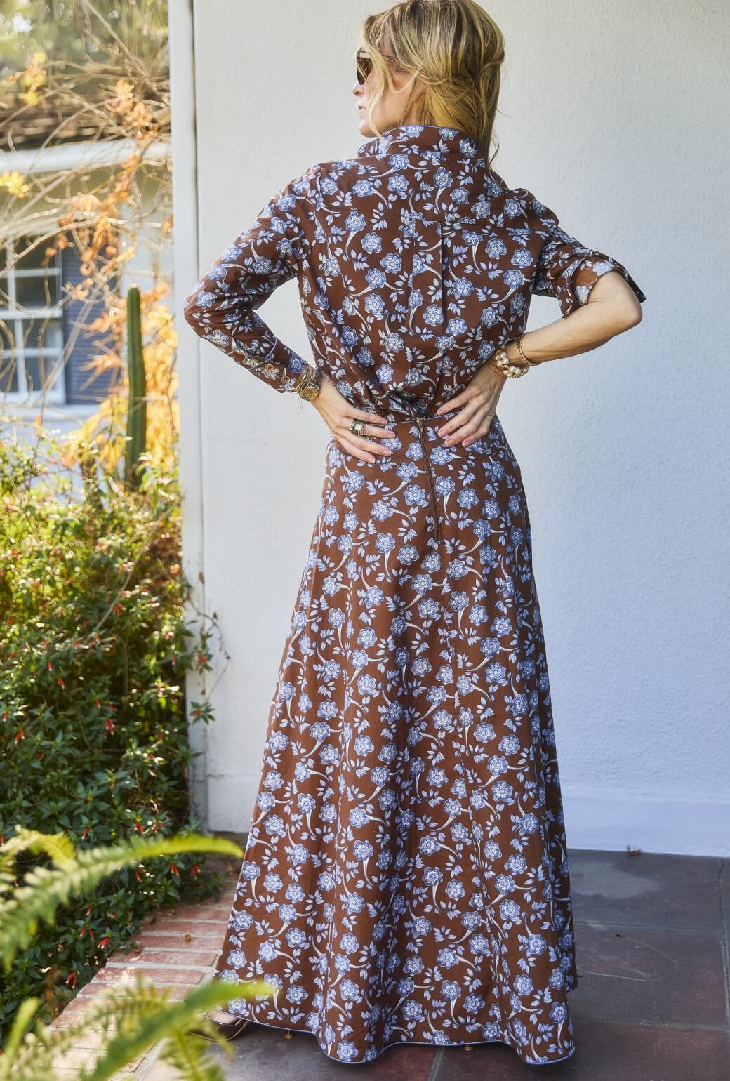 The Laura Skirt Maxi - Chocolate Floral - Image 5