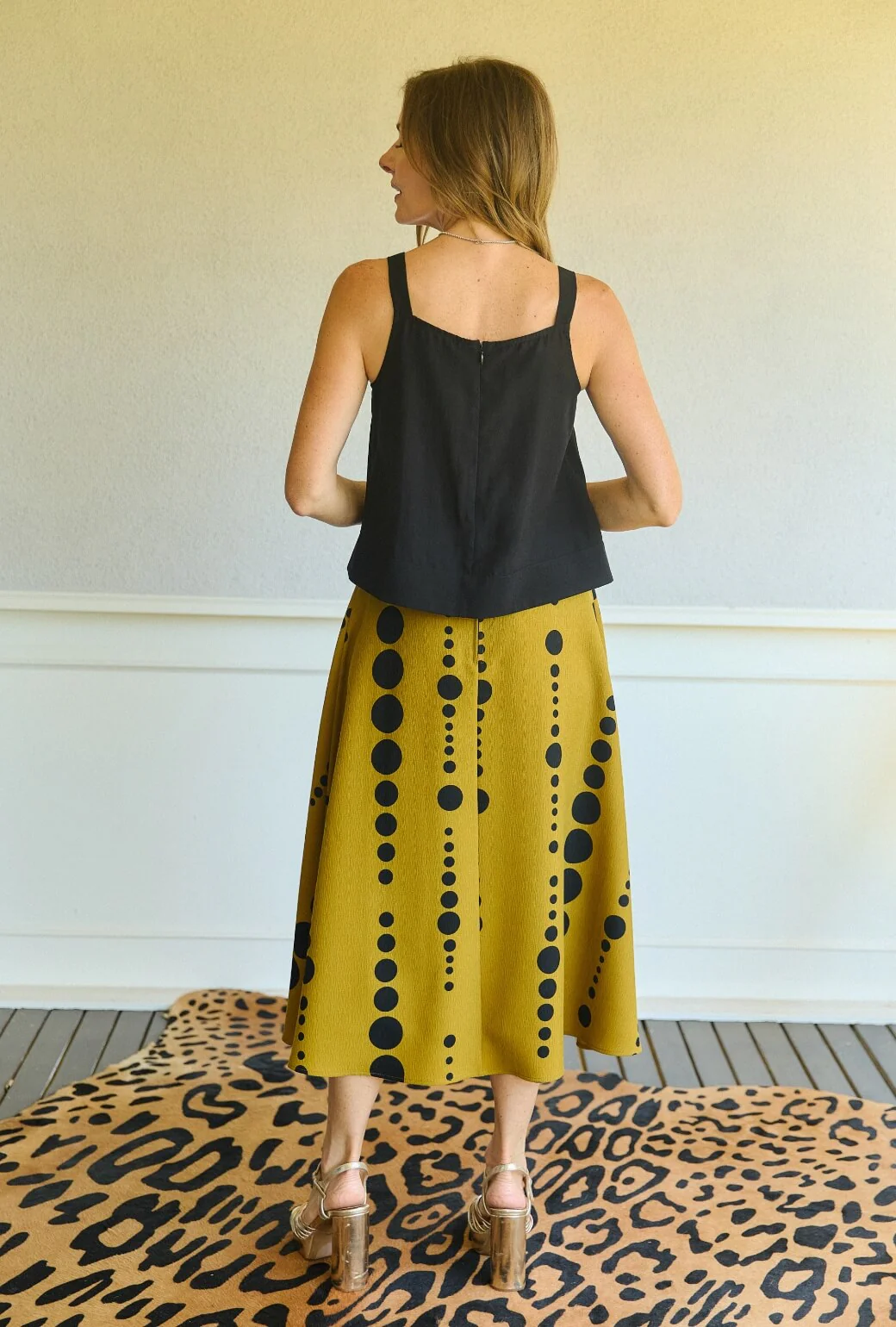 The Laura Skirt - Dijon Dots - Image 5