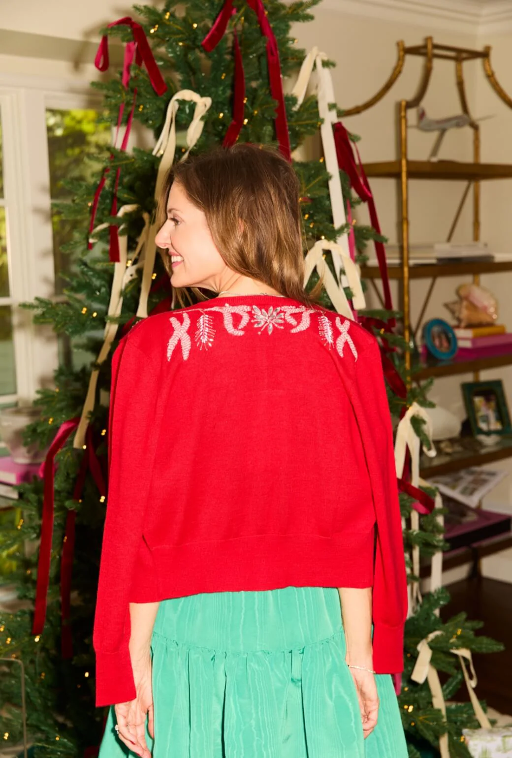 The Mable Cocktail Cardigan - Rouge - Image 9