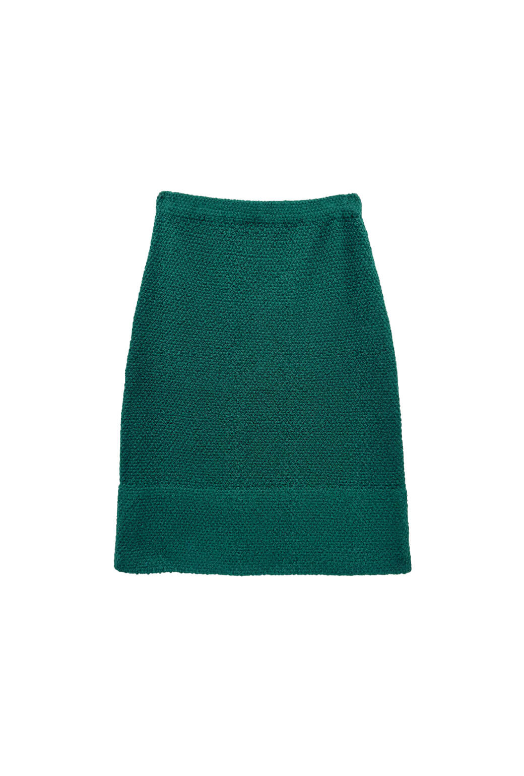 The Madison Skirt - BURU Deep Green Knit Bouclé - Image 3