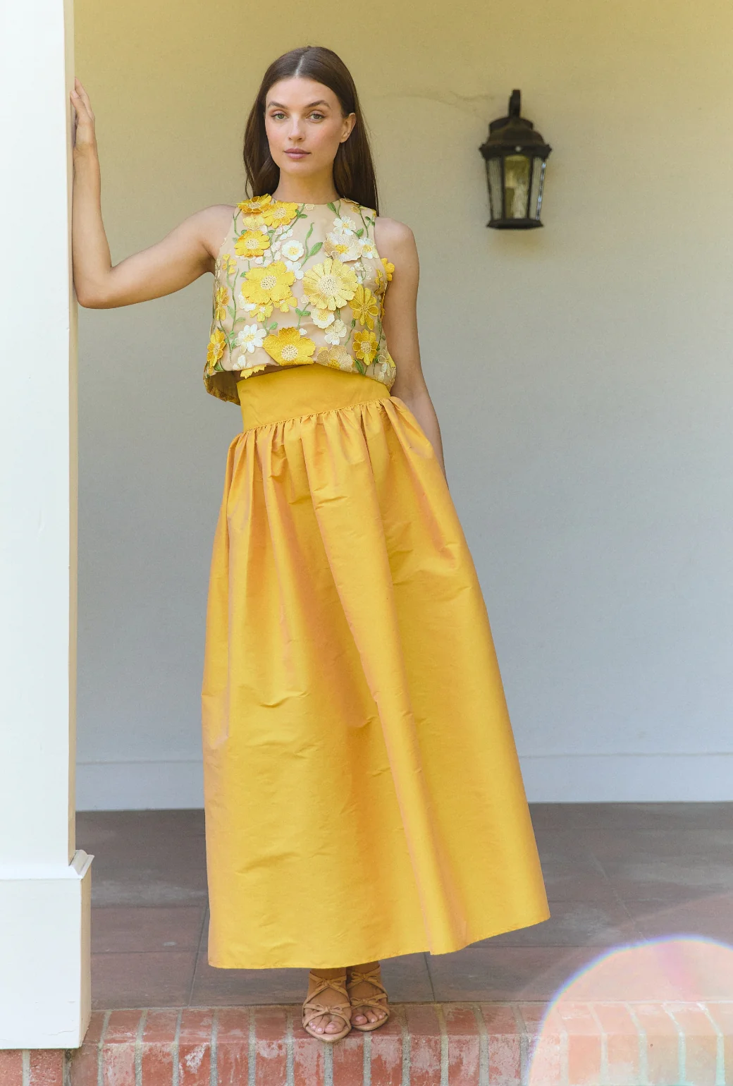 The Marilyn Skirt Maxi - Marigold Taffeta - Image 4