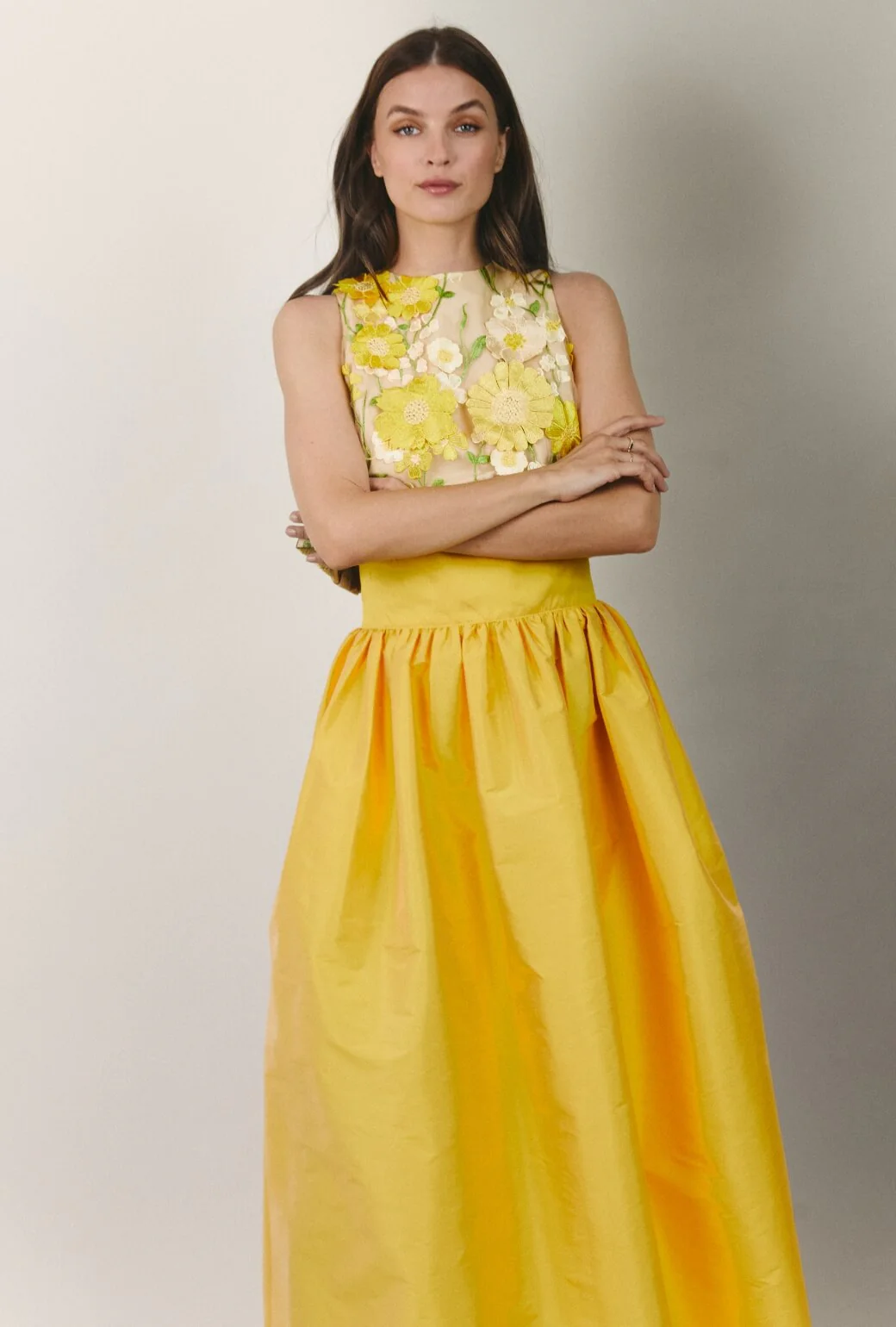 The Marilyn Skirt Maxi - Marigold Taffeta - Image 5