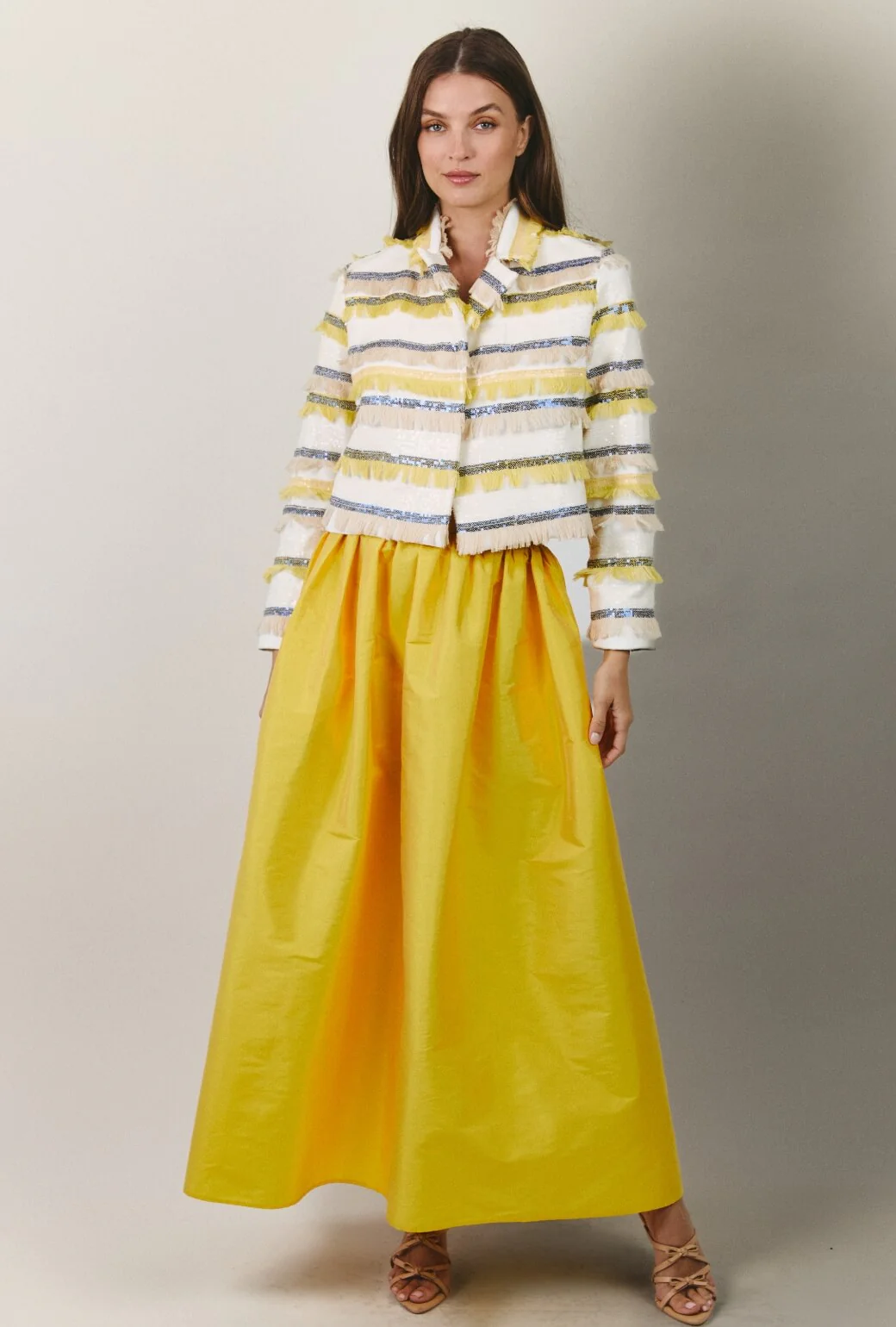 The Marilyn Skirt Maxi - Marigold Taffeta - Image 7