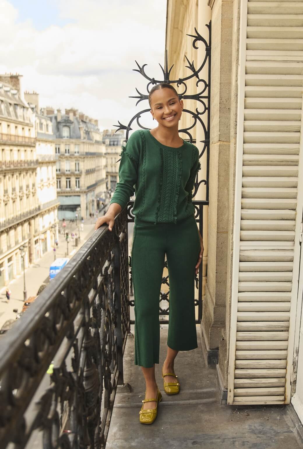The Olive Fringe Sweater - BURU Deep Green Knit - Image 5