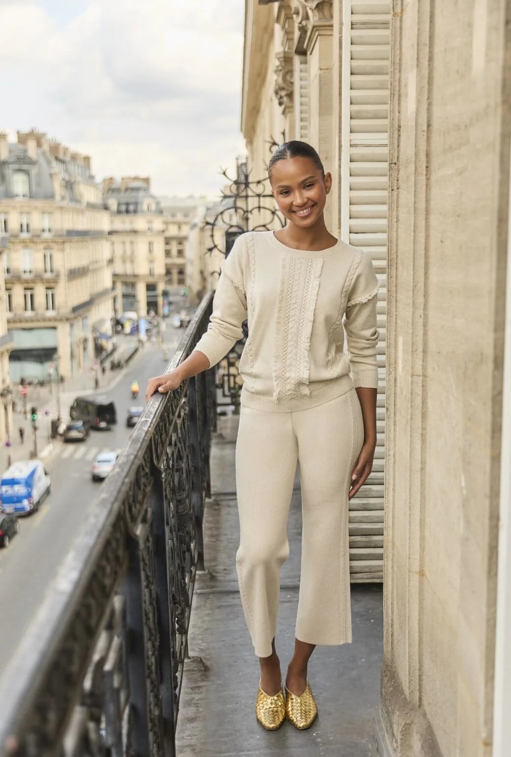 The Olive Fringe Sweater - Ivory Knit - Image 5