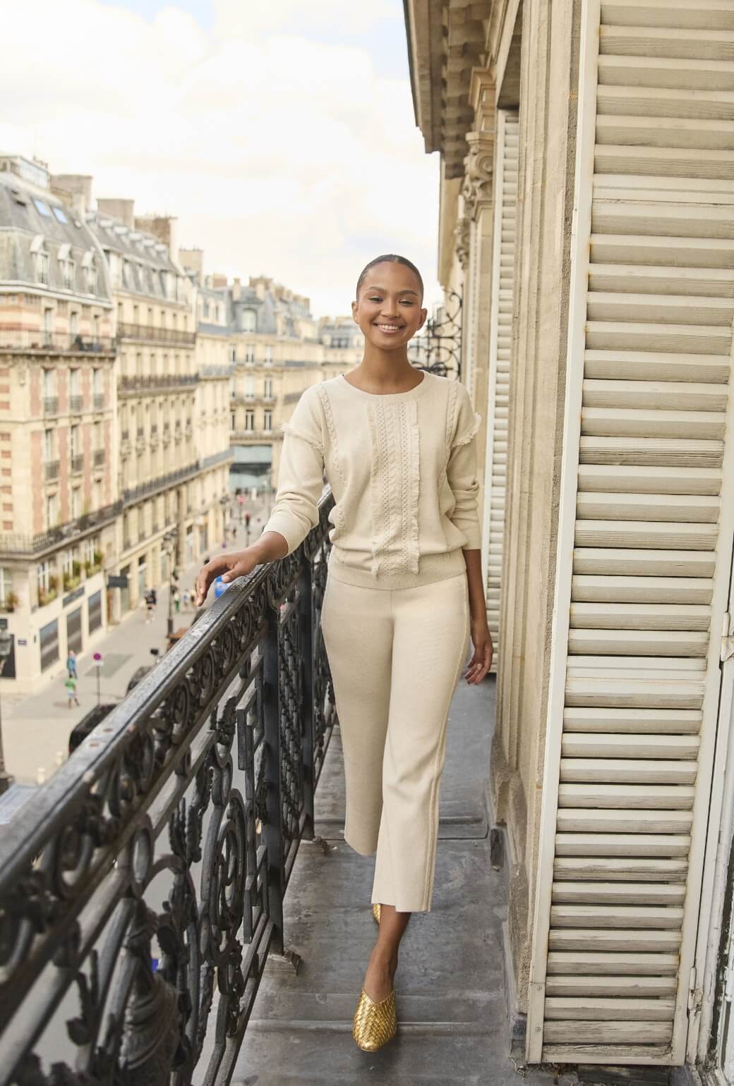 The Olive Fringe Sweater - Ivory Knit - Image 6