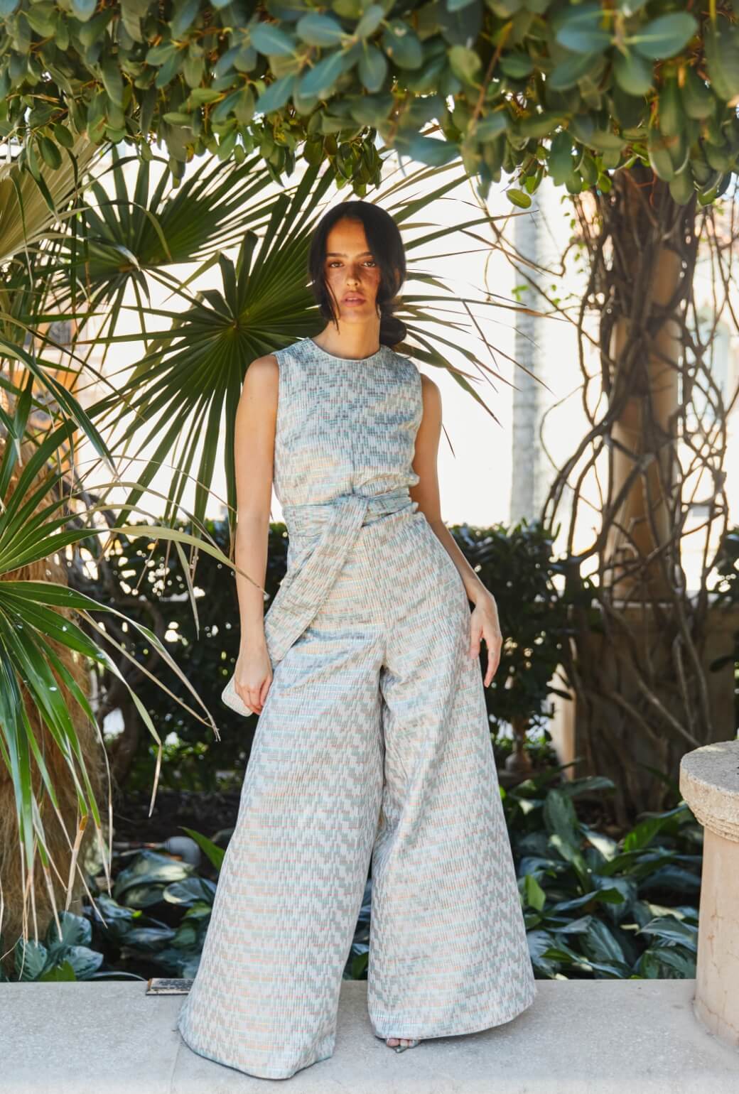 The Royale Jumpsuit - Aqua Channels Brocade - Image 6