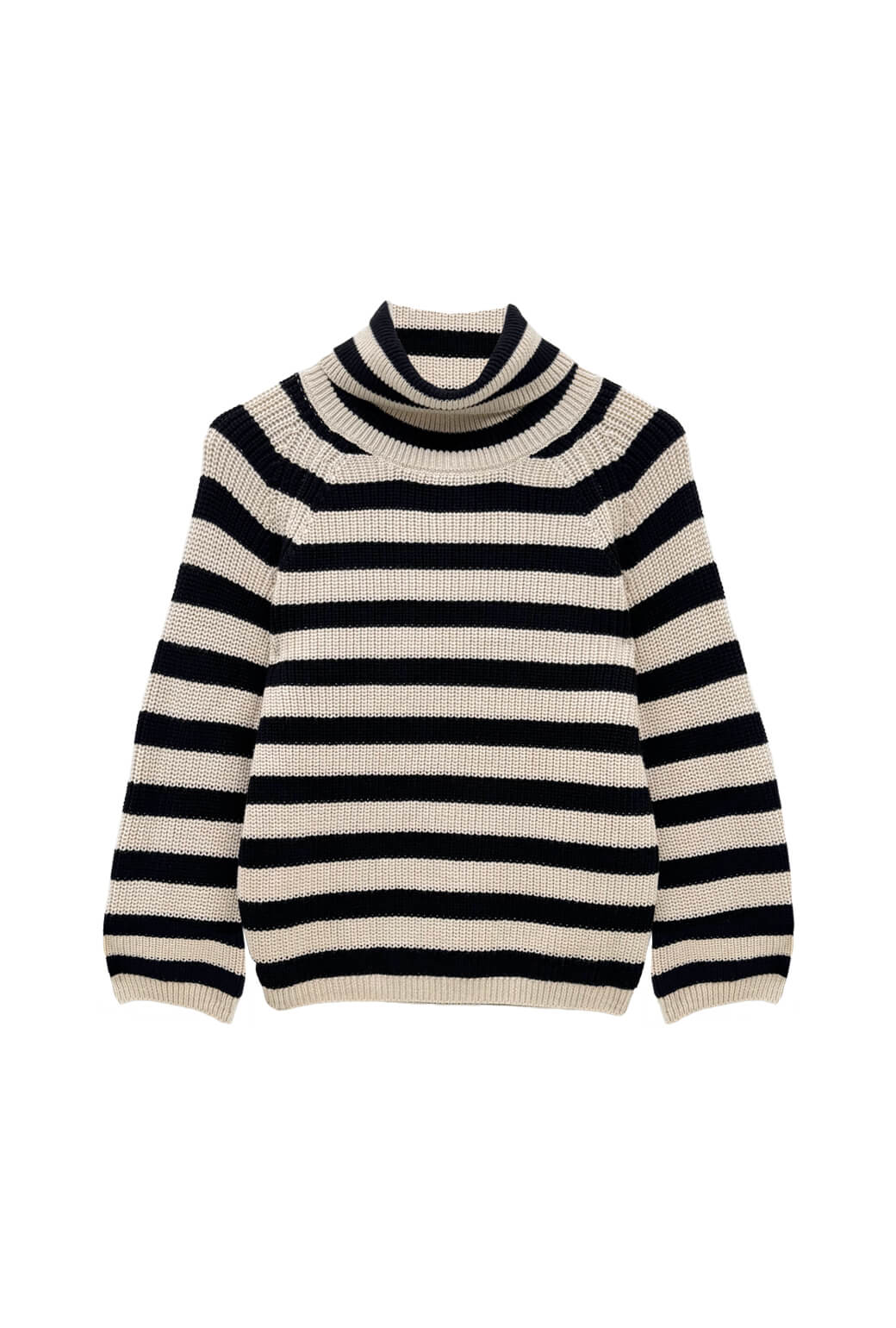 The Schafer Stripe Sweater - Black & Ivory Stripe - Image 4