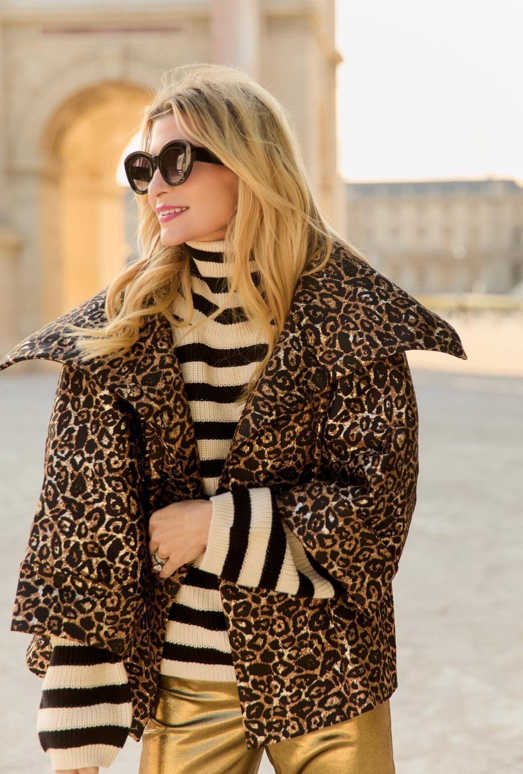 The Schafer Stripe Sweater - Black & Ivory Stripe - Image 8