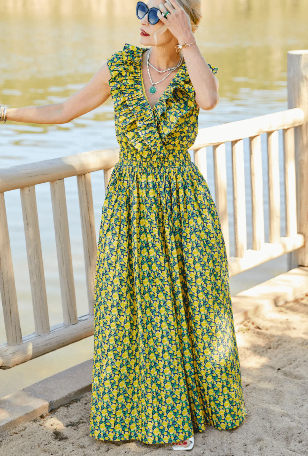The Sleeveless Blanche Dress - Yellow Tulip - Image 5