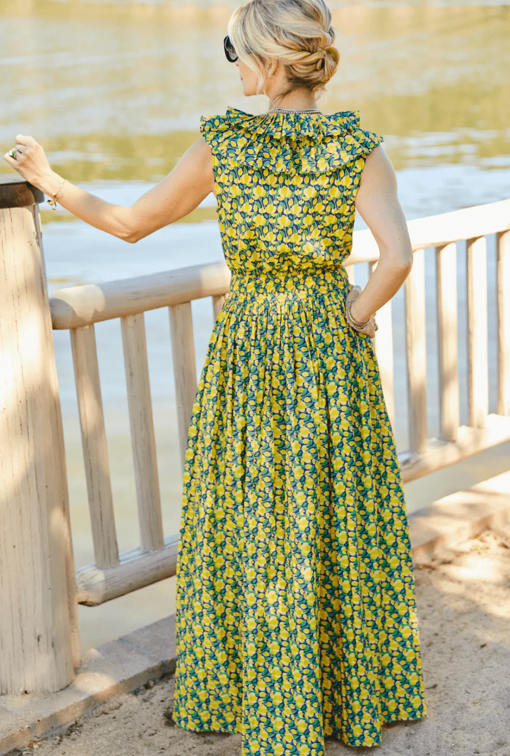 The Sleeveless Blanche Dress - Yellow Tulip - Image 6