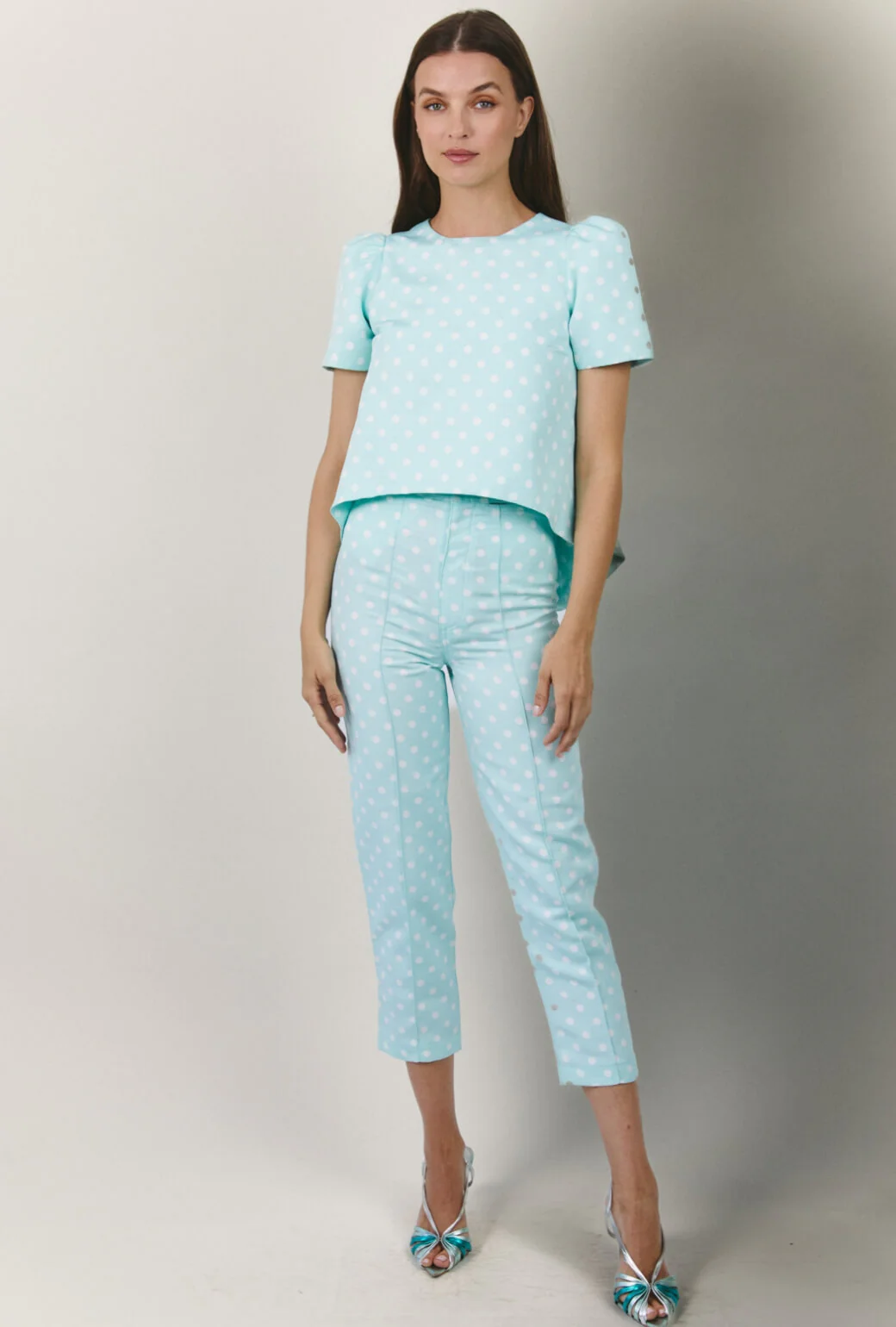 The Via Top - Aqua Dot