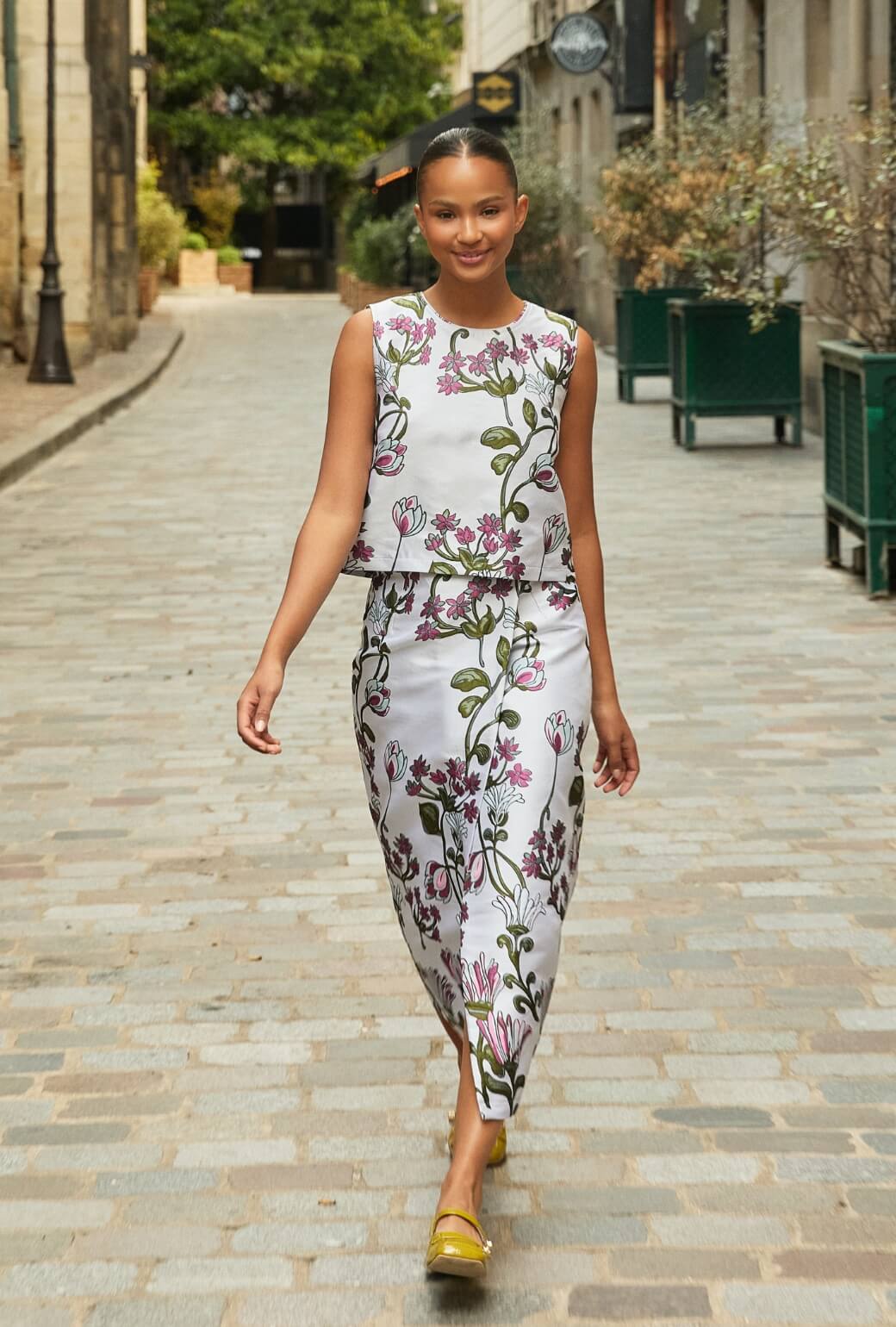 The Whitney Wrap Skirt - Pewter Vines - Image 5